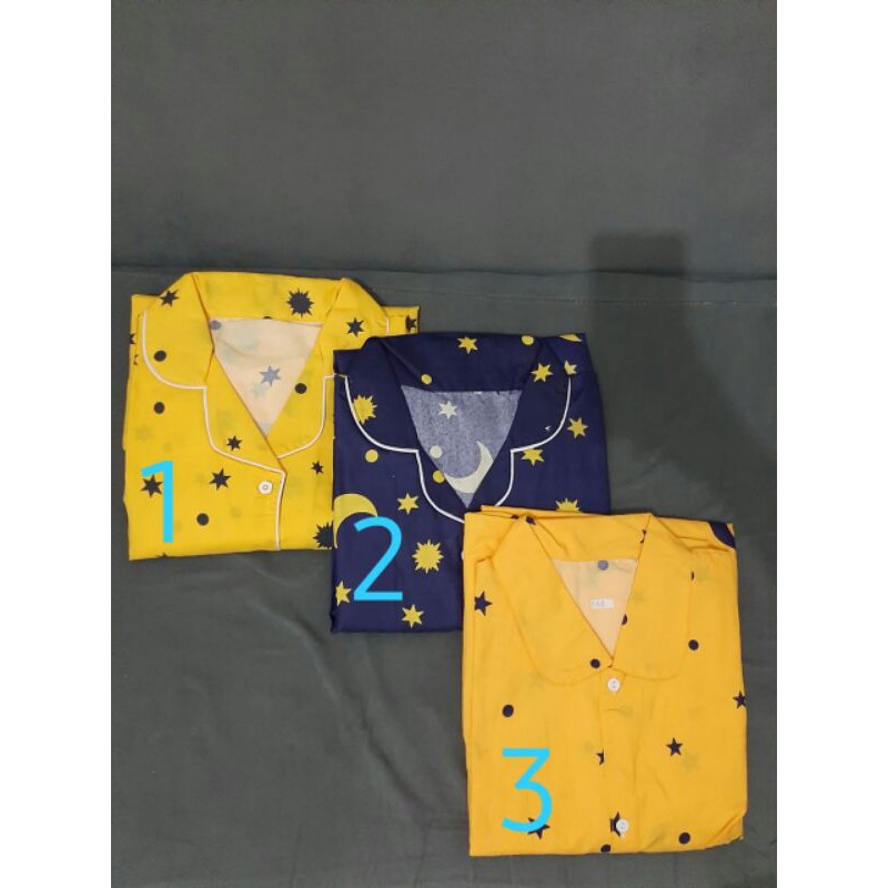 Piyama starmoon / piyama dewasa / piyama dewasa motif bintang