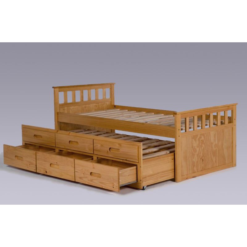 Ranjang tempat tidur anak jati dengan laci