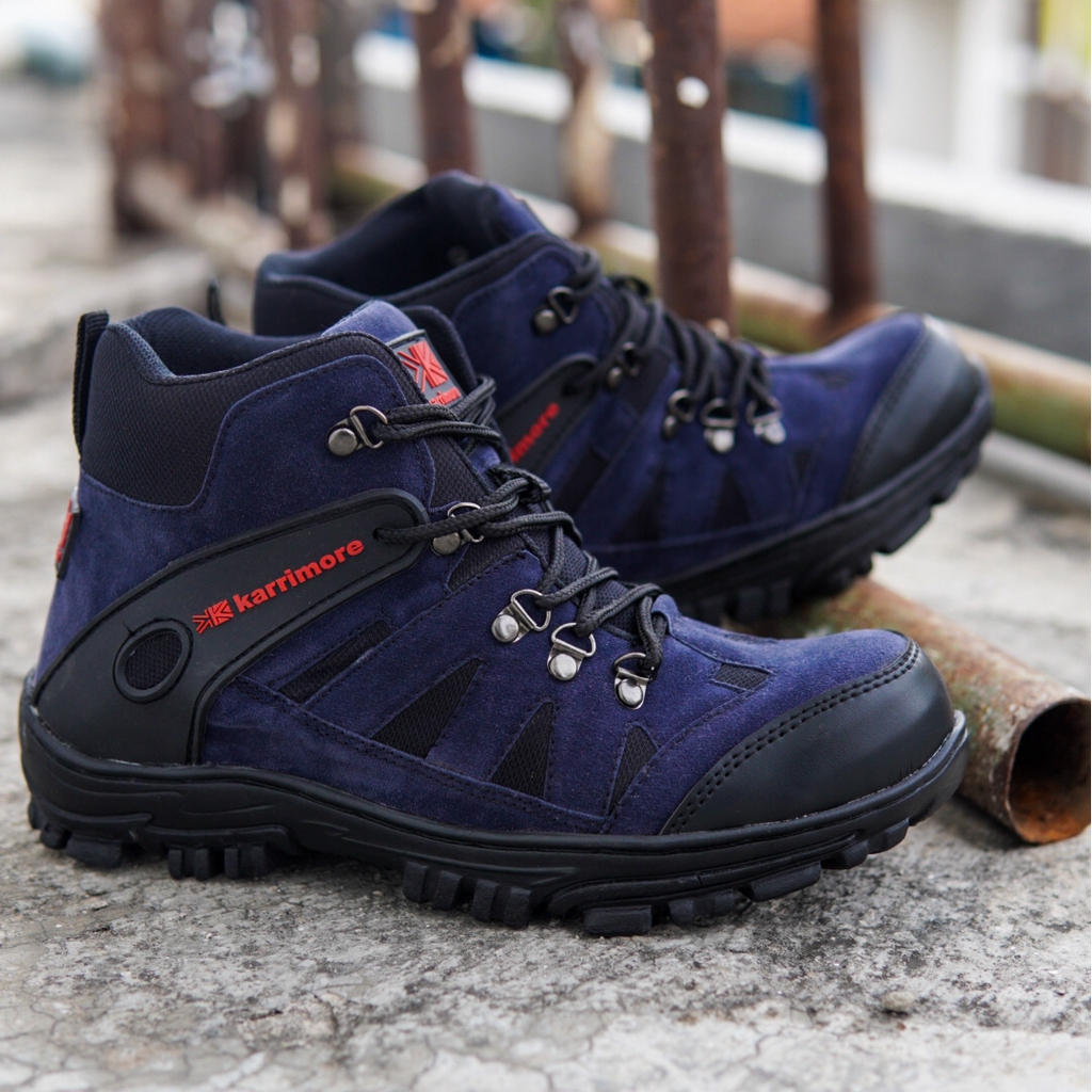( BISA COD ) Sepatu Pria Boots Safety Tracking Karrimore Sepatu Kerja Lapangan Outdor