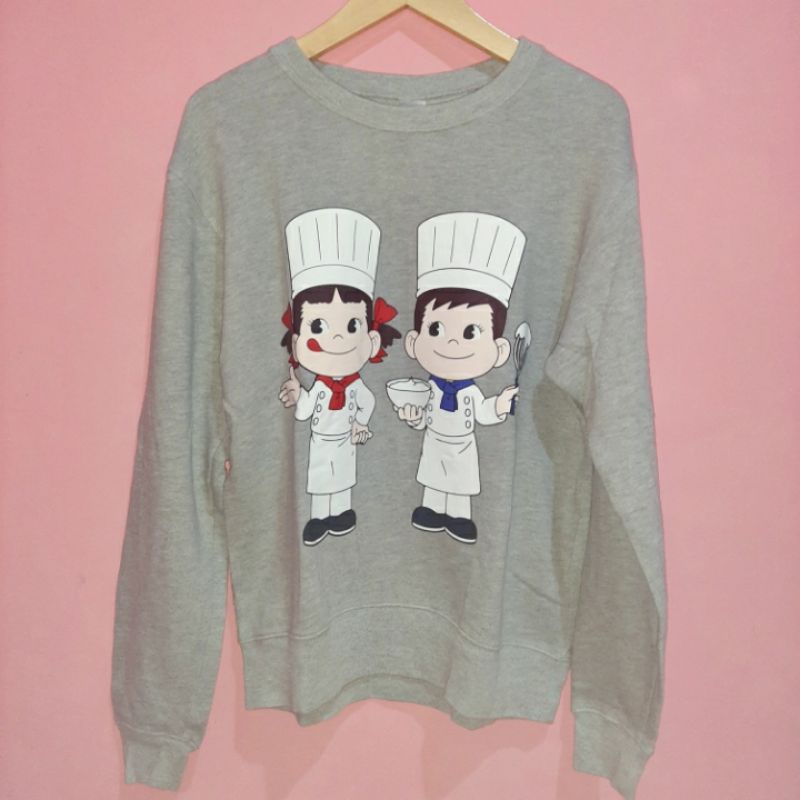 Crewneck Sweater Milky Peko & Poko Chan Chef
