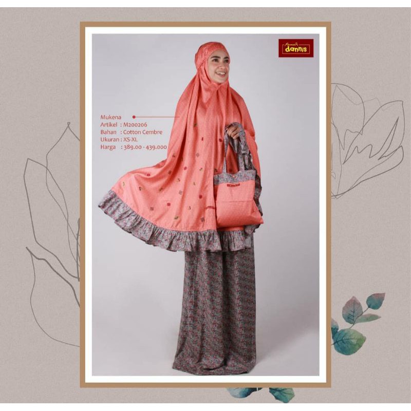 MUKENA POTONGAN "DANNIS"/Mukena branded/Mukena katun premium/dannis collection/dannis ory