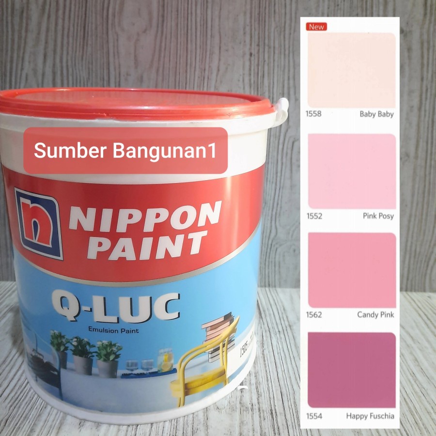 [EXPEDISI] Cat Tembok Qluc Pink muda fanta Nippon Paint dinding