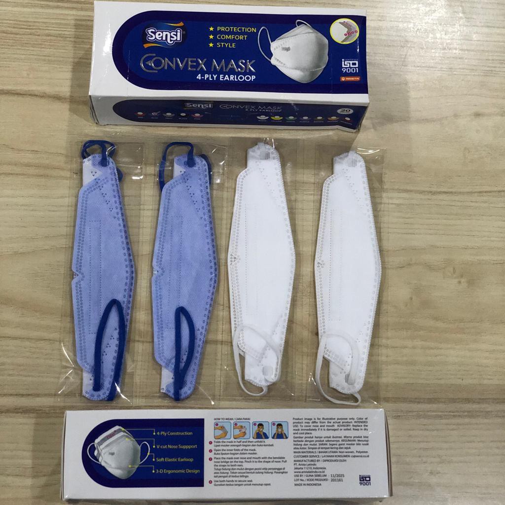 Masker SENSI CONVEX MASK 4ply earloop Medis Original 100% - satuan