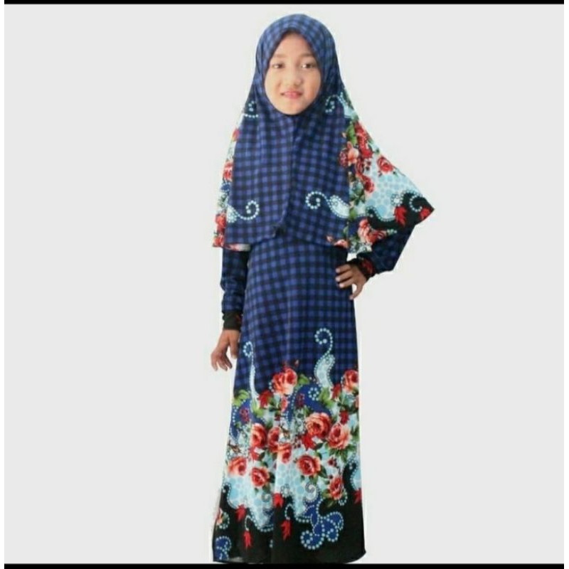 RADITA GAMIS MUSLIM baju muslim gamis anak perempuan jersey adem motif bunga
