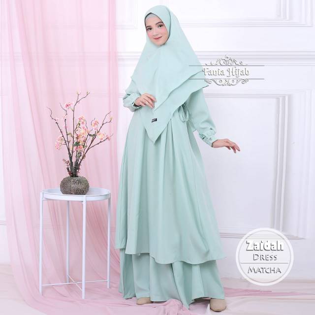 DISCOUNT GAMIS ZAHIDAH DRESS GAMIS ONLY WOLYCREPE NYAMAN MEWAH GAMIS POLOS BISA DIPAKAI ACARA GAMIS 