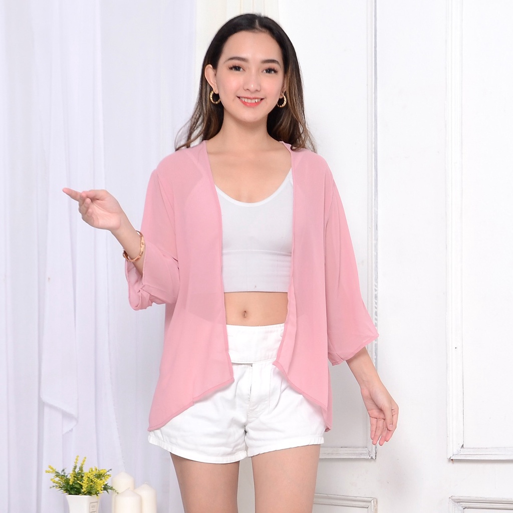 Toply Shop BISA COD Outer Basic simple kimono alina