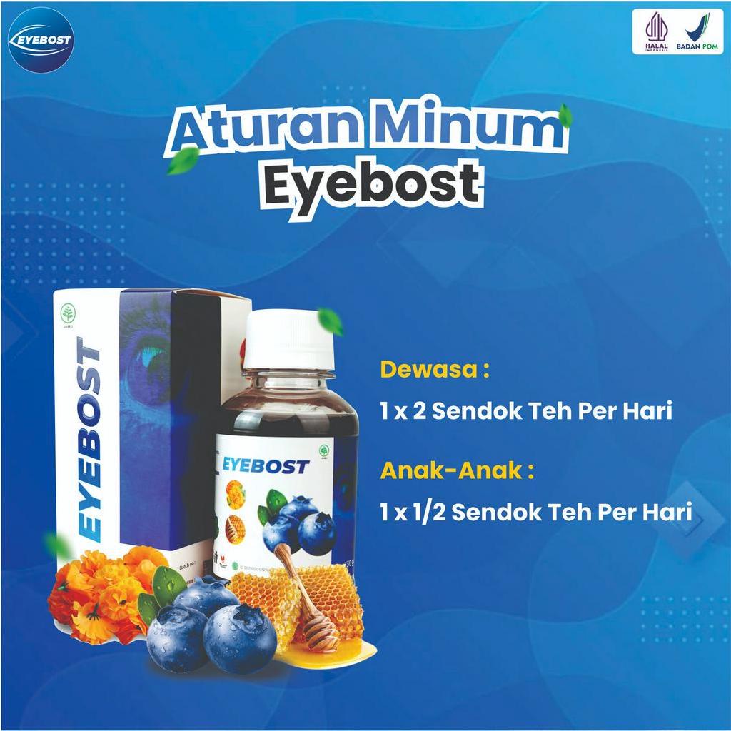 Eyebost Original Multivitamin Madu Ampuh Atasi Masalah Mata Kurangi Mata Minus Mines Gatal Perih Kering Cegah Katarak Tajamkan Penglihatan IsI 200ml