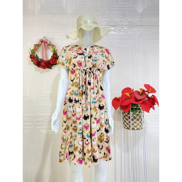 Daster ruffle serut / daster ruffle busui viral / daster serut rempel selutut-