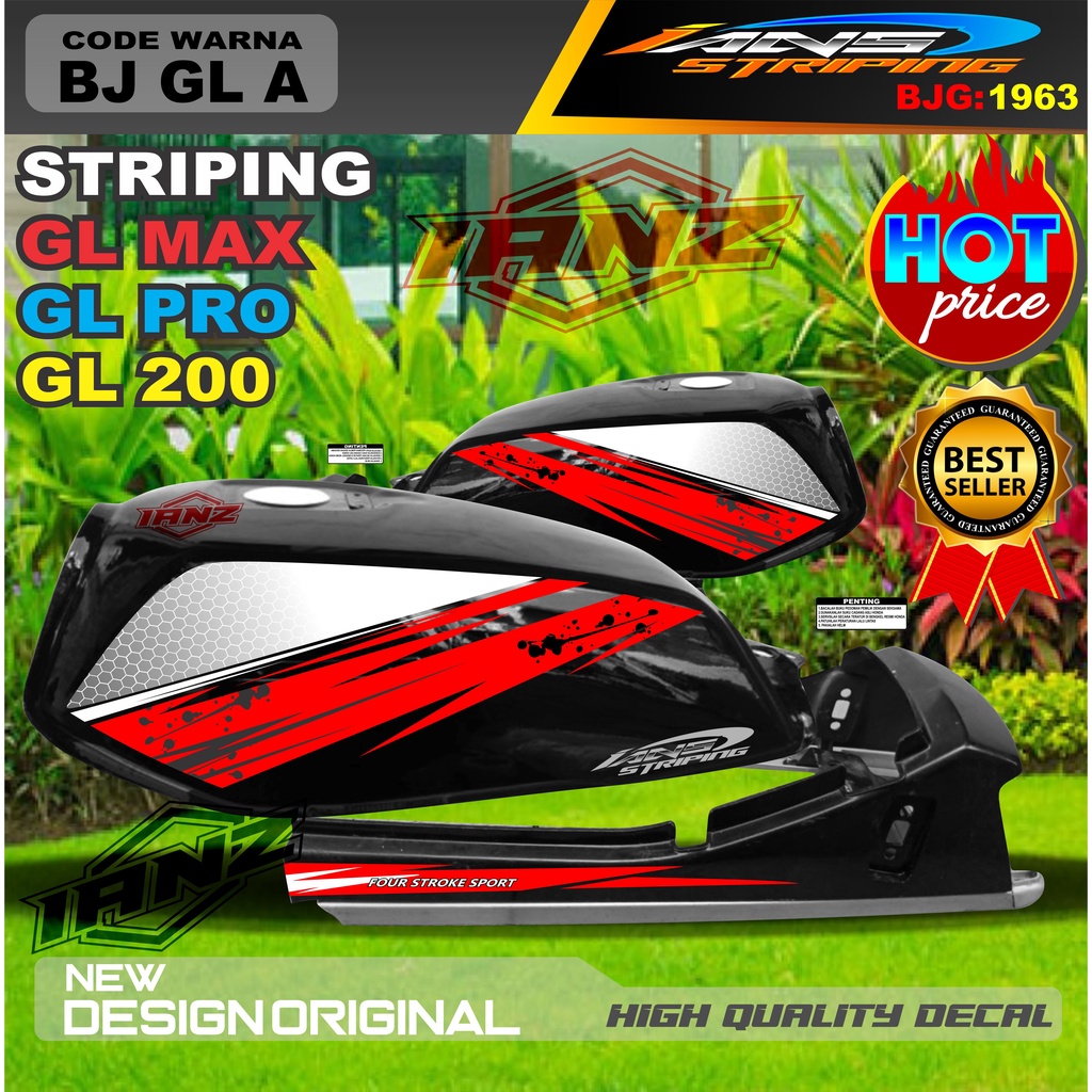 STRIPING VARIASI  MOTOR GL MAX GL PRO GL 100 / STRIPING MOTOR GL TERBARU / STIKER MOTOR TERMURAH / STRIPING GL MAX / STIKER GL PRO / STIKER MOTOR