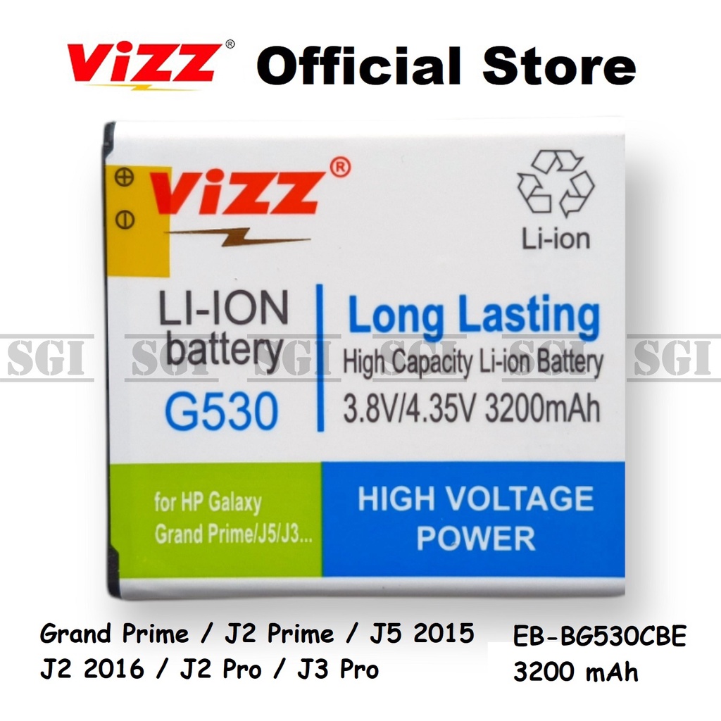 Baterai Vizz Double Power Original Samsung Galaxy J2 Prime 2016 G532 Batre Batrai Battery Handphone 