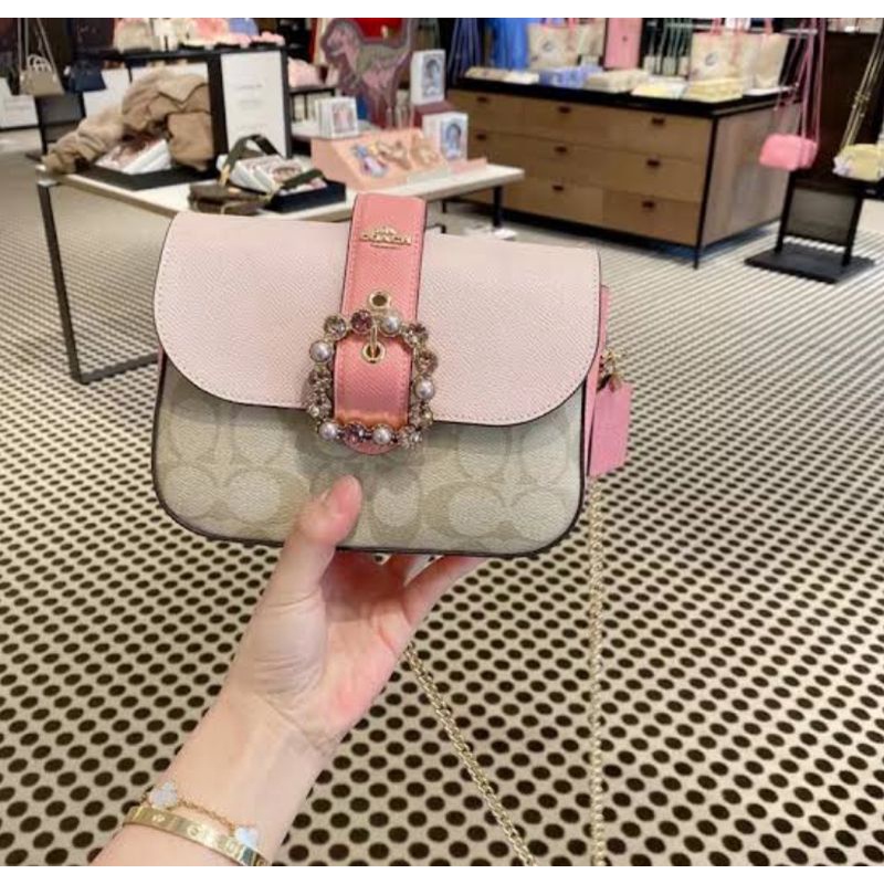 Coach Gemma Crossbody In Colorblock Signature Canvas(C1421)