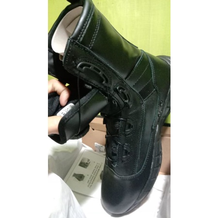 Sepatu pdl TNI polri model tali putar full kulit