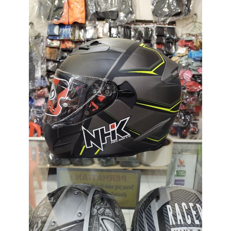 Helm NHK rx9 hawk black doff/yellow