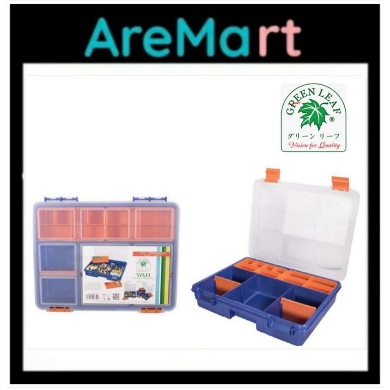 Green Leaf Kotak perkakas tool boks tool box tool kit Kotak bersekat kotak perkakas koper perkakas
