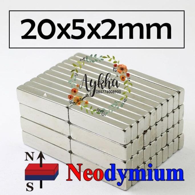 

Magnet Super Kuat Neodymium Kotak Persegi Panjang 20x5x2mm 20x5x2 mm