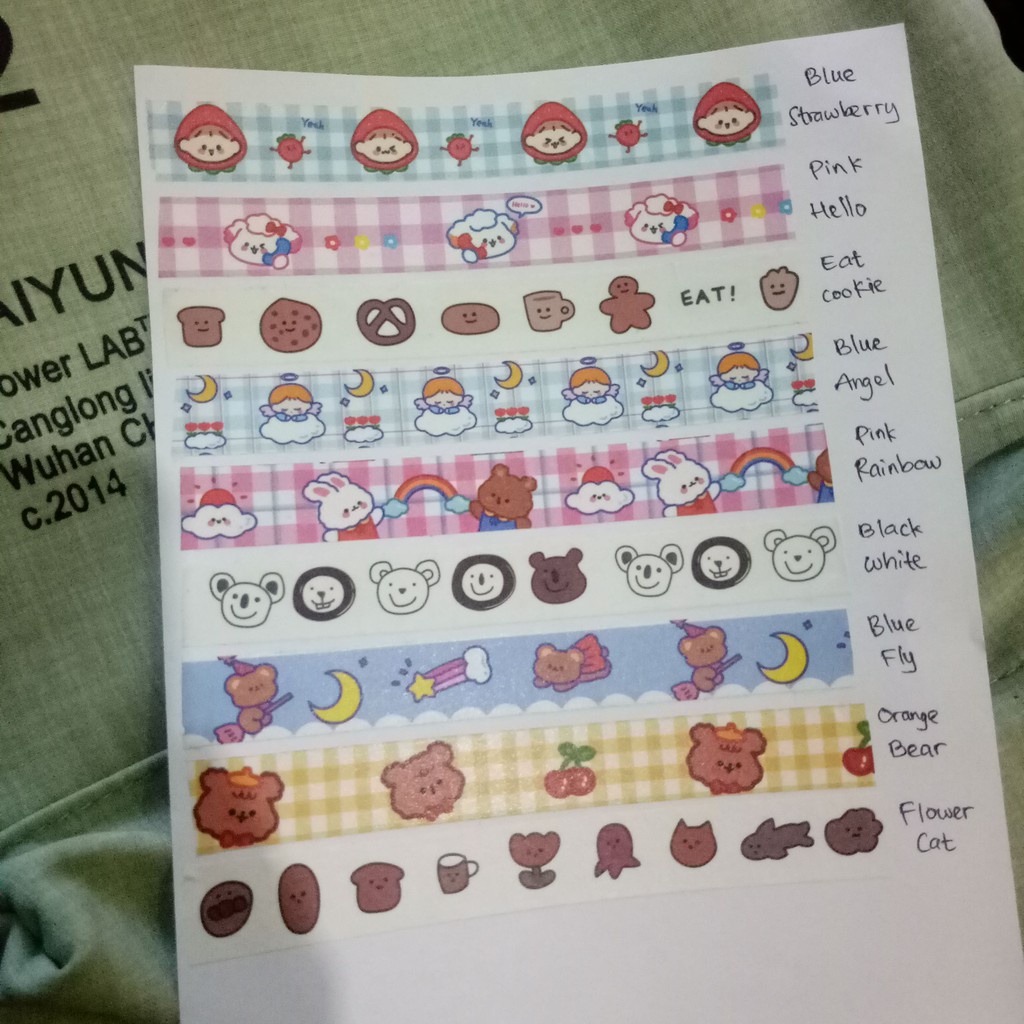 

KIANDAA WS0001 [VOL.E] SHARE 50 CM SAMPEL WASHITAPE selotip washi masking tape warna korean style scrapbooking KIANDA