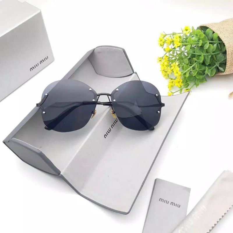 KACAMATA FASHION / KACAMATA SUNGLASS WANITA MIU MIU U70S FREE CAIRAN PEMBERSIH DAN LAP