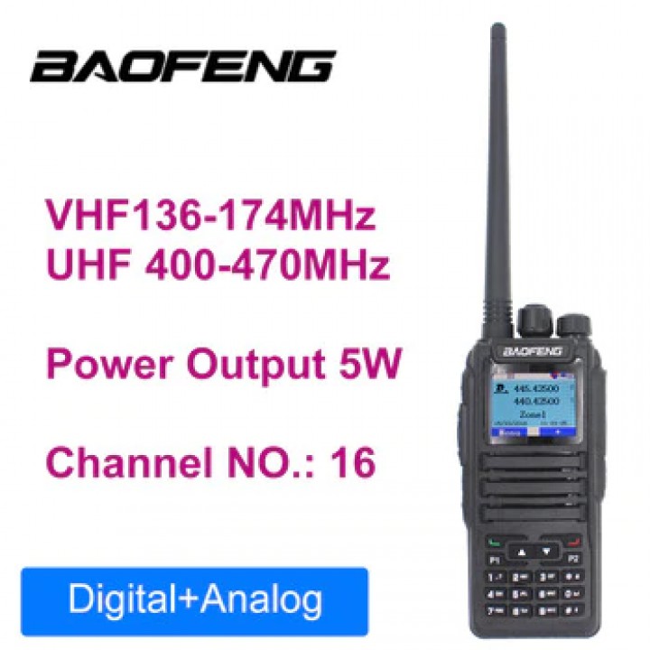 HT Walkie Talkie Baofeng DM1701 Dual Mode Analog Digital