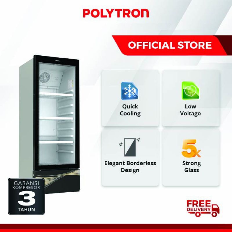 POLYTRON SHOWCASE LEMARI PENDINGIN MINUMAN SCN187