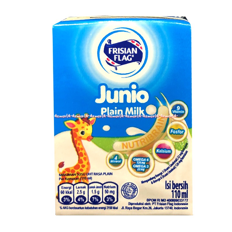 Frisian Flag Junio 110ml Rasa Plain Pisang Stroberi Coklat Susu Bendera UHT FF Siap Minum