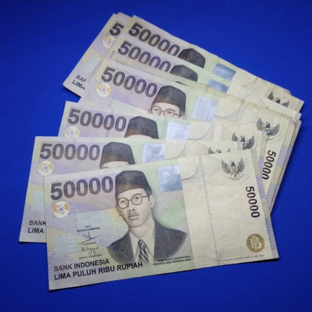 Uang Kuno 50000 Rupiah Wr Soepratman 1999 VF