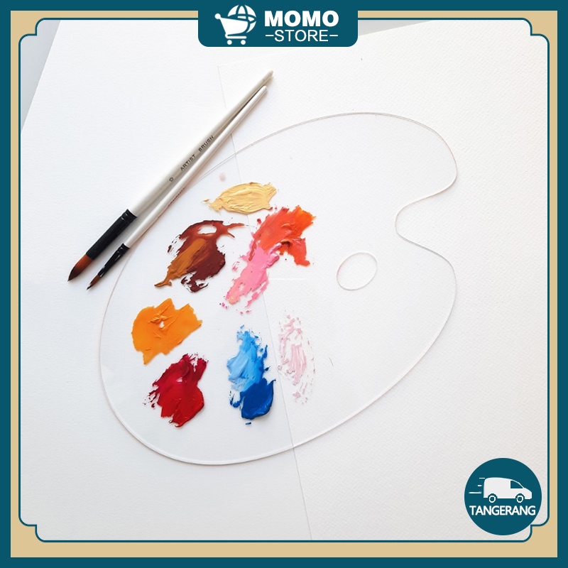 

丨20*30CM丨Palet Lukis Akrilik Transparan Oval / Acrylic Palette / Palet Bening