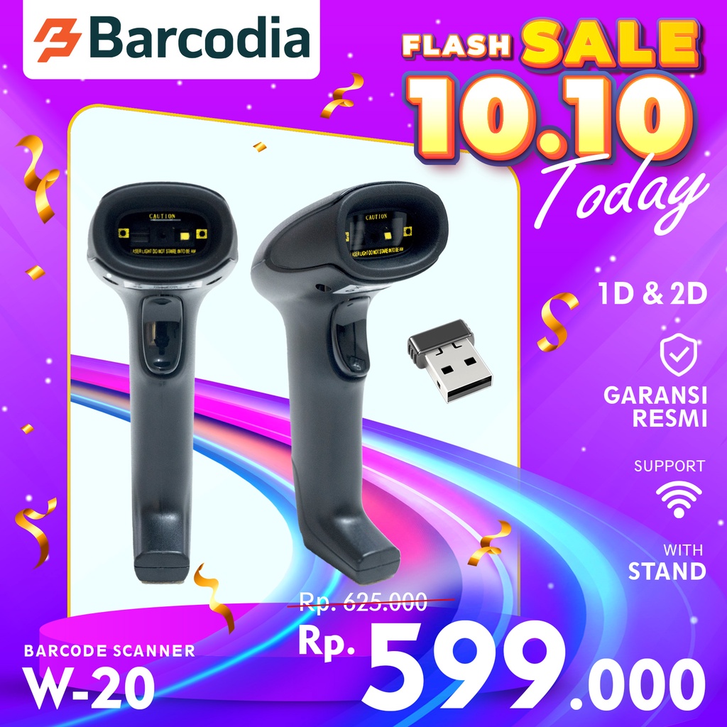 Jual Wireless Barcode Scanner Iware W Qr Code E Faktur Pdf