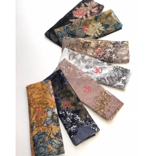 Hijab syar'i jumbo segi empat Voal motif premium syari deenay kw segiempat