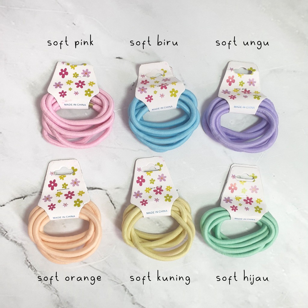 Ikat Rambut Anak Warna 6pcs