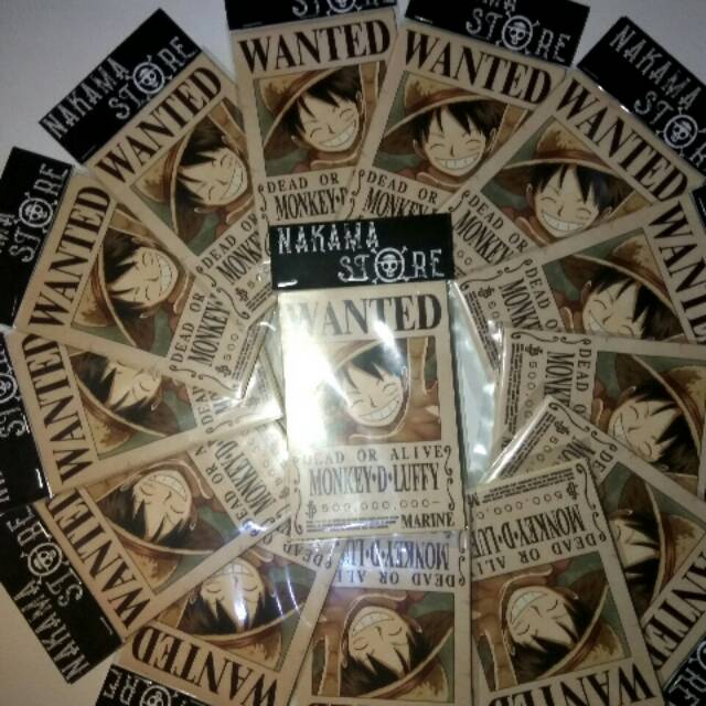 Stiker Poster Bounty One Piece Kru Mugiwara