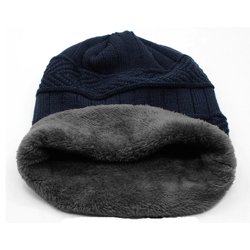 Song Ting Kupluk Wool Winter Beanie Hat - Biru