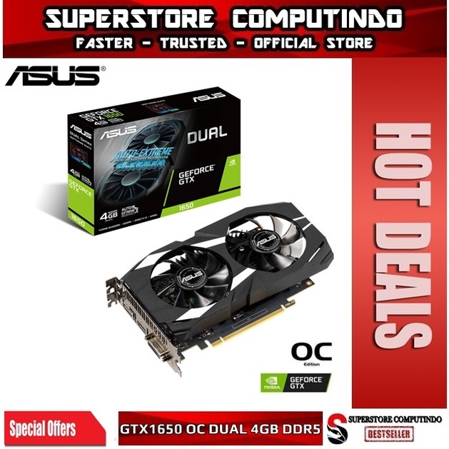 VGA ASUS Dual GeForce GTX 1650 OC 4GB DDR5