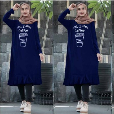 TUNIK MUSLIM MAYA MOTIF COFFEE