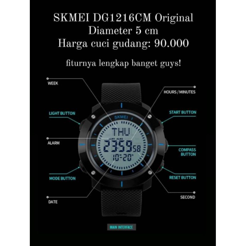 Jam Tangan SKMEI DG1216CM Original