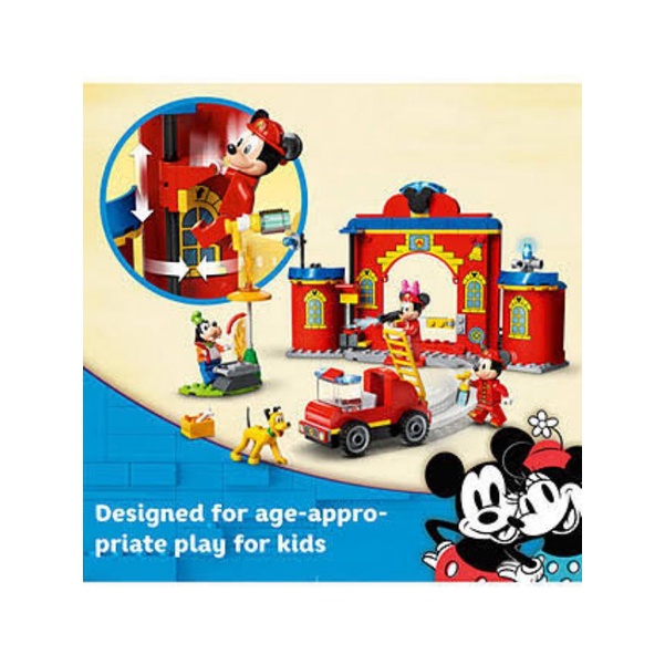 ori original lego 10776 mickey n &amp; and friends minnie fire truck station walt disney set play pack mainan anak cowok cewek bayi balita batita toddler toy toys gift hado hadiah ultah boy girl kids balok blok block brick bricks blocks montessori edu fun