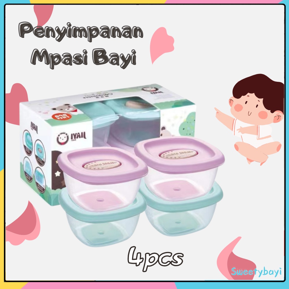 SweetyBayi Baby food container mpasi/Tempat makan bayi set/Perlengkapan Makan Mpasi Bayi