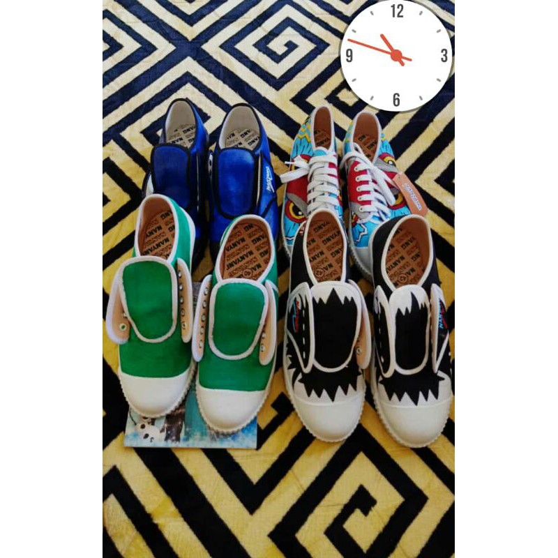 sepatu nanyang motif warna hijau