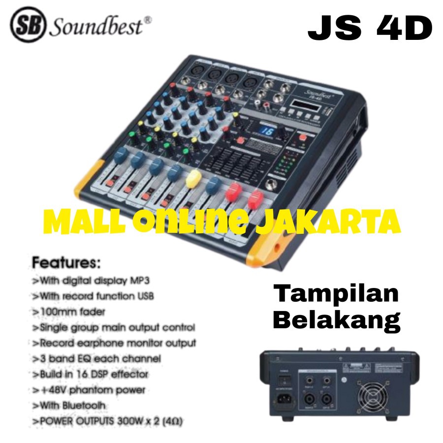 Power mixer soundbest js4d Original amplifer js-4d js 4d bluetooth