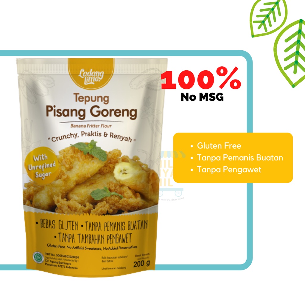 

LADANG LIMA - Tepung Pisang Goreng Non Gluten 200Gram