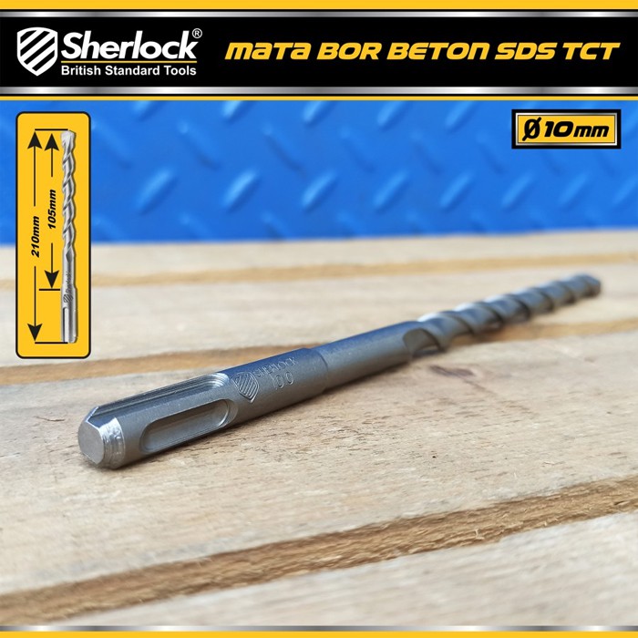 Mata Bor Beton SDS Material TCT / Sherlock Panjang 210 mm x Diameter 10 mm