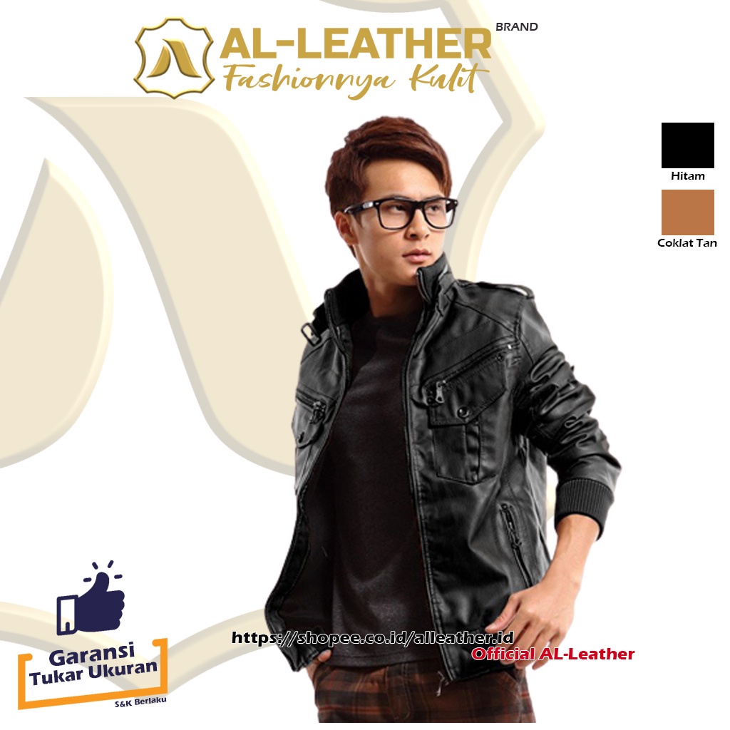 AL-Leather TERBARU PROMO JAKET KULIT MONDY AJ /BIGSIZE/SIZE S M L XL 2XL 3XL 4XL 5XL/CASUAL COWOK CEWEK/PROMO