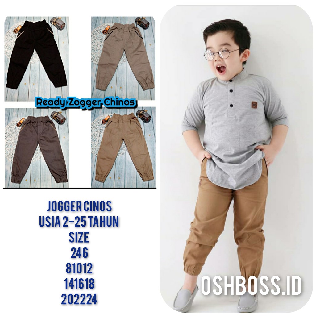 COD FREE ONGKIR Celana Jogger Cino Anak Premium Usia 1-9 Tahun A-1
