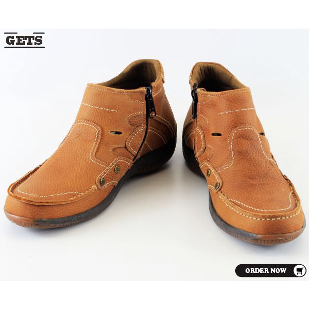 Sepatu Kulit Pria Premium Quality Bahan Kulit Asli Sepatu Boot Kulit