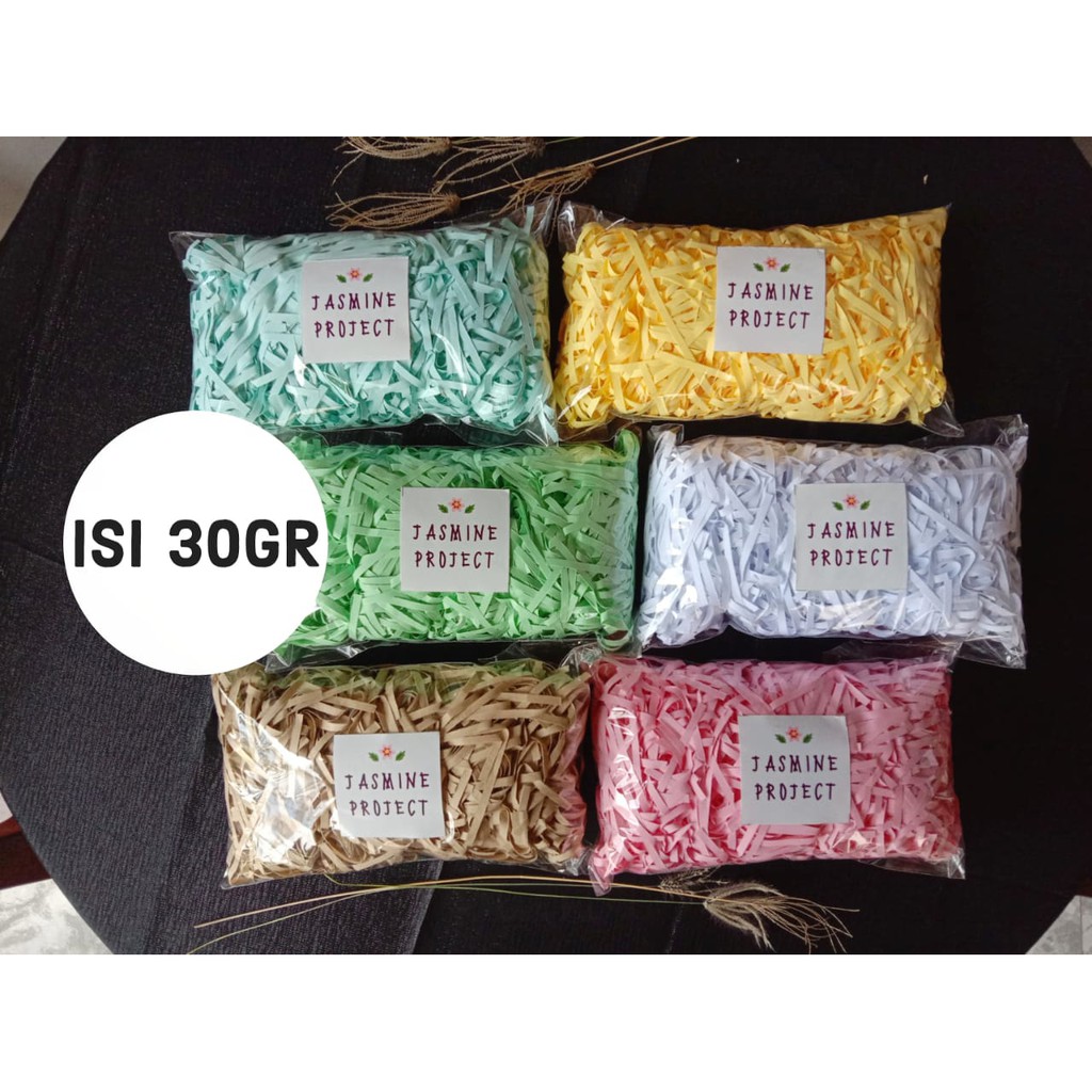 

Kertas Potong Hampers Parcel Shredded Paper Kertas Serut Kertas Cacah 2mm 30gr