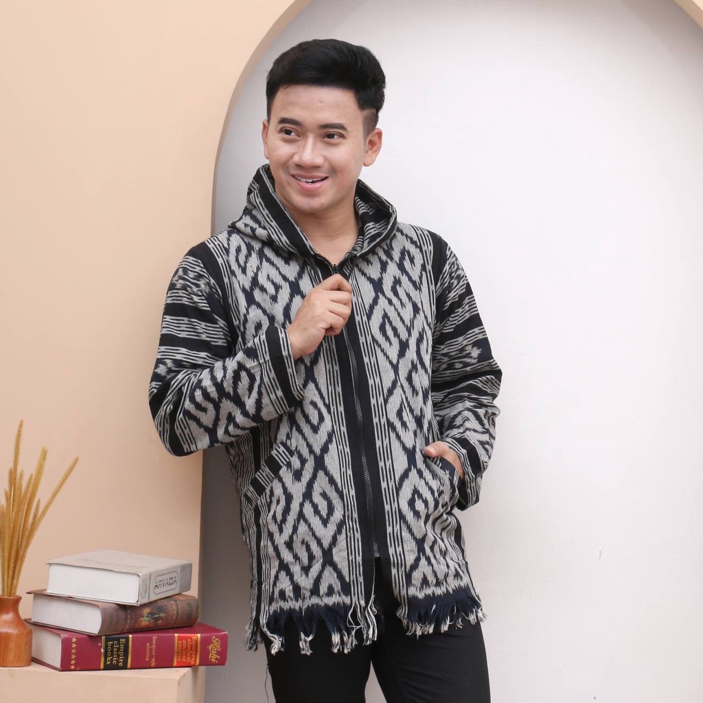 HOODIE TENUN BAYANAKA OUTER TENUN PRIA KEISHAN.ID