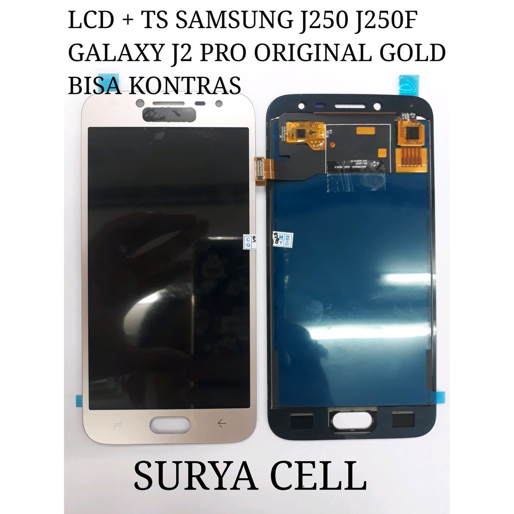 LCD TOUCHSCREEN SAMSUNG J250 J250F GALAXY J2 PRO ORIGINAL GOLD BISA KONTRAS