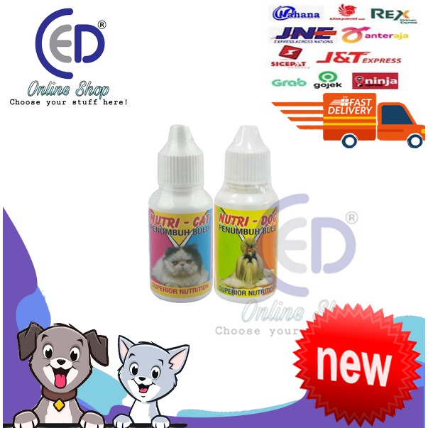 nutri 30ml penumbuhan bulu kucing &amp; anjing