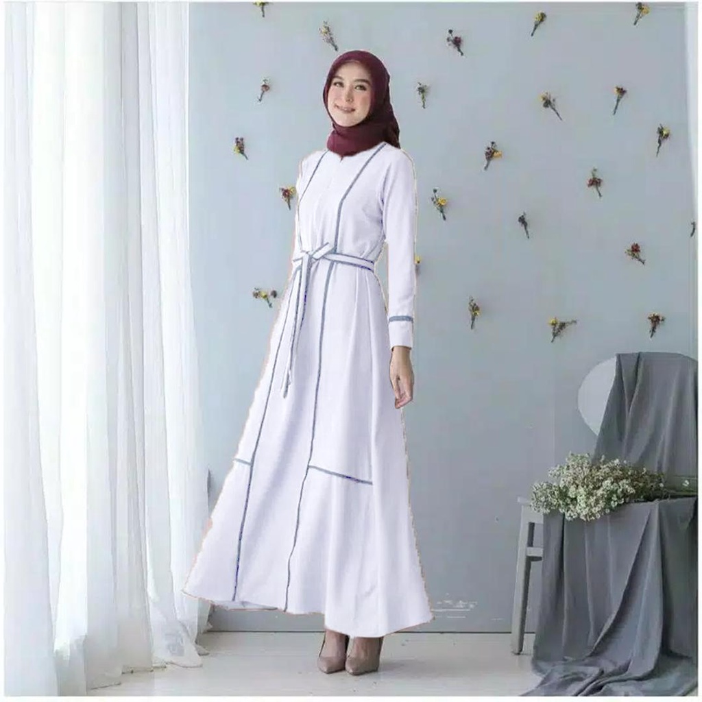 PREMIUM Abaya Gamis Arab List Hitam Remaja Wanita Muslim Syar'i ModisTerbaru Lebaran 2021 Bisa COD
