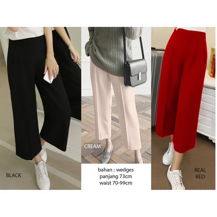 Terlaris    Midi Kulot Pants / Celana Midi Kulot