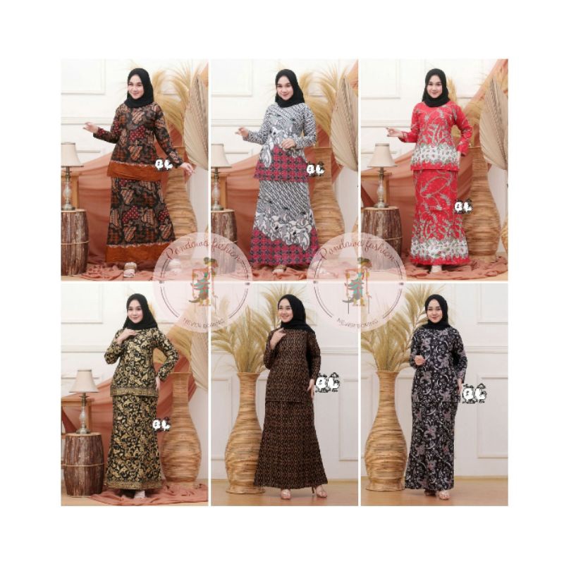 Setelan Batik Rok dan Blouse original modern/ RNB batik katun kerja kantor baju pns/ Batik Guru keki